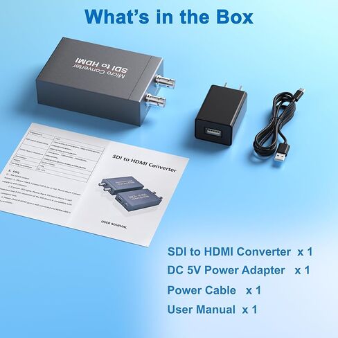 محول SDI إلى HDMI، يدعم 1080p HD/3G/SD-SDI إلى محول صوت فيديو HDMI لجهاز عرض شاشة الكاميرا، محول BNC إلى HDMI، مع SDIloopout in Kuwait