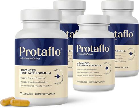 Prostate Supplements for Men 4 Pack - Supports Urinary Flow & Bladder Control | Probiotics + Black Walnut, Nettle, Turmeric, Lycopene, Pumpkin Seed, Vitamin D3 & K2, Zinc + Selenium, 60 Caps in Saudi Arabia