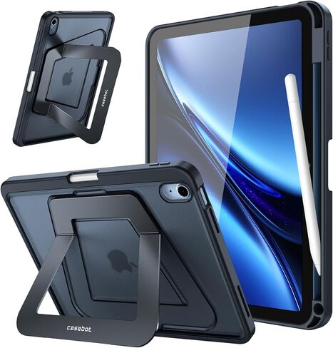 Fintie Frackproof Case for iPad (A16) الجيل 11 بوصة (2025) ، جيل iPad العاشر 10.9 بوصة (2022)-[حامل قلم رصاص مدمج] غطاء واقعي شديد الصعود مع كيكستاند متعدد الزوايا ، أسود in Kuwait