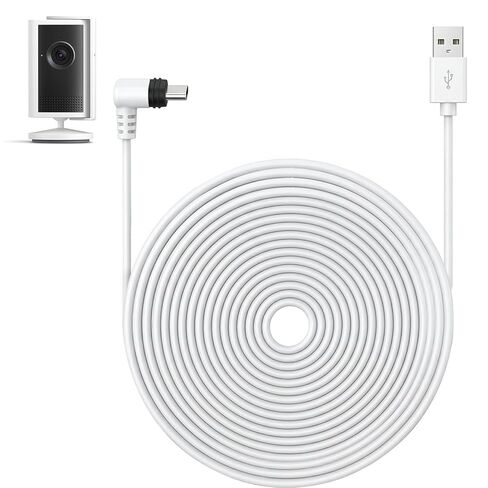 كابل طاقة ALERTCAM بطول 20 قدم متوافق مع Ring Indoor Cam Plus (2K)، سلك شحن USB C طويل التمديد لإمداد الطاقة المستمر، وليس للكاميرا الداخلية Ring (الجيل الثاني) in Saudi Arabia