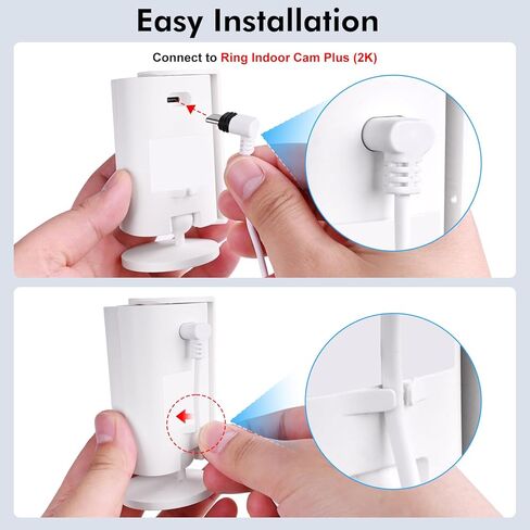 كابل طاقة ALERTCAM بطول 20 قدم متوافق مع Ring Indoor Cam Plus (2K)، سلك شحن USB C طويل التمديد لإمداد الطاقة المستمر، وليس للكاميرا الداخلية Ring (الجيل الثاني) in Saudi Arabia