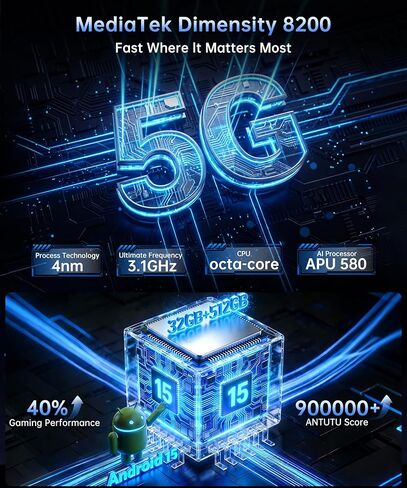 8849 Tank X هاتف ذكي متين 5G، IP68 مقاوم للماء Android 15 هواتف محمولة غير مقفلة مع جهاز عرض 220 لومن، 32 جيجابايت + 512 جيجابايت، شاشة 6.78 بوصة 120 هرتز، 17600 مللي أمبير (120 واط) / 1200LM ضوء تخييم / GPS / OTG in Kuwait