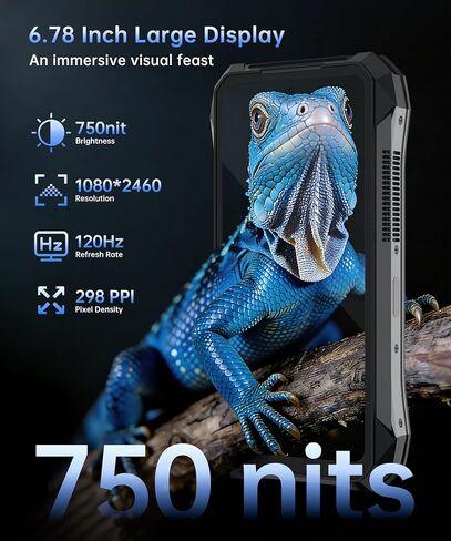 8849 Tank X هاتف ذكي متين 5G، IP68 مقاوم للماء Android 15 هواتف محمولة غير مقفلة مع جهاز عرض 220 لومن، 32 جيجابايت + 512 جيجابايت، شاشة 6.78 بوصة 120 هرتز، 17600 مللي أمبير (120 واط) / 1200LM ضوء تخييم / GPS / OTG in Kuwait