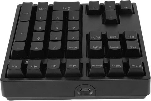 Mechanical Number Pad, USB C Wired Numeric Keypad with 34 Keys Blue Switch and RGB Backlight, for Laptop Desktop PC OS X (Black) in Saudi Arabia