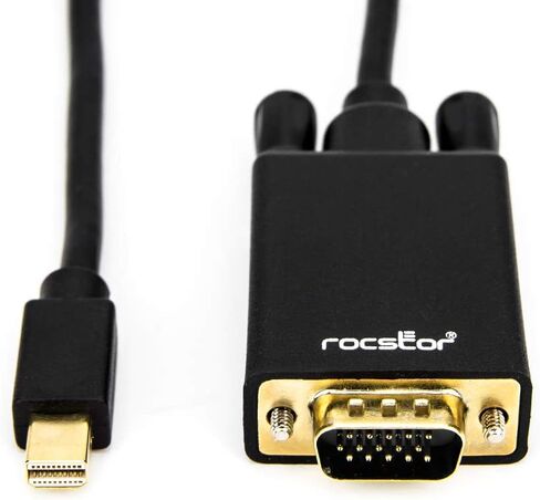 Rocbolt 6ft Mini Displayport to Vga M/m Hd-15 كابل ذكر مطلي بالذهب in Saudi Arabia