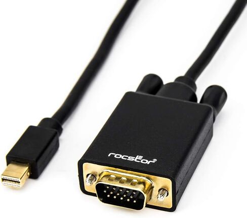 Rocbolt 6ft Mini Displayport to Vga M/m Hd-15 كابل ذكر مطلي بالذهب in Saudi Arabia