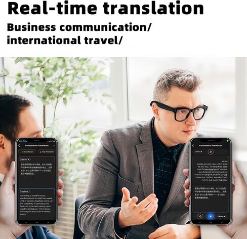 نظارات الذكاء الاصطناعي الذكية مع كاميرا بدقة 4K عالية الدقة، وتثبيت الصورة بدقة 8 ميجابكسل، وتسجيل الفيديو، وسماعات الرأس المفتوحة، والتعرف على الصور بالذكاء الاصطناعي، والترجمة الفورية/اكتشاف عدسة GPT، ومقصورة بطارية بقدرة 3600 مللي أمبير في الساعة in Kuwait