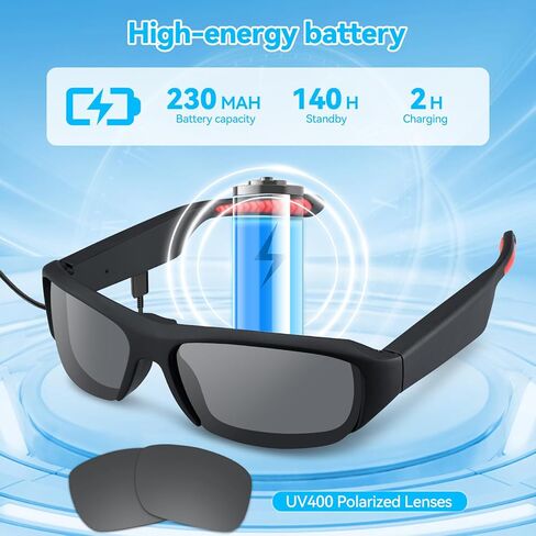 AI Smart Bluetooth Translator Glasses For Men/Women, Real-Time Language Translation with Open-Ear Speakers & Dual Microphones, UV Protection Smart Glasses for Travel, Sports, Driving & Business in Saudi Arabia