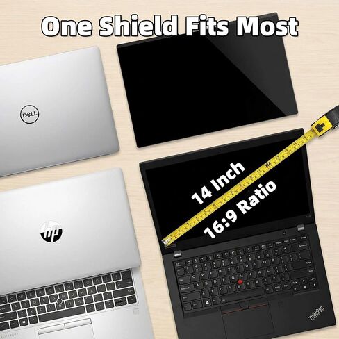 Professional-Grade 14" Laptop Privacy Shield - Magnetic, Anti-Glare Screen Filter & Protector for 16:9 Monitors. Size: 12 3/16" x 6 7/8", Fits FHD (1920x1080) Screens.(PG-01) in Saudi Arabia