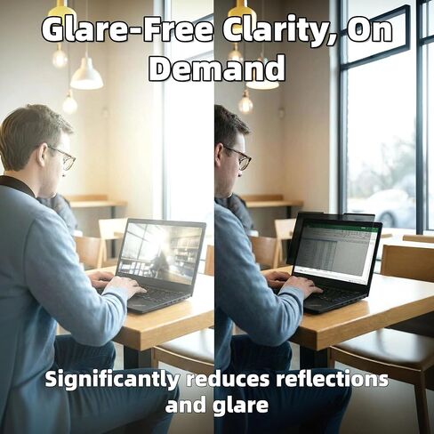Professional-Grade 14" Laptop Privacy Shield - Magnetic, Anti-Glare Screen Filter & Protector for 16:9 Monitors. Size: 12 3/16" x 6 7/8", Fits FHD (1920x1080) Screens.(PG-01) in Saudi Arabia