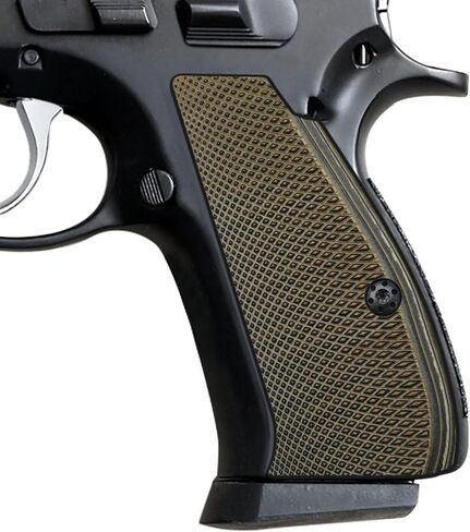Cool Hand G10 Grips for CZ 75/85 Compact, CZ P-01, P100, C100, T100, PCR, CZ 75 D, Black Grips Screws Included, Aggressive Texture, 1/4" Thin in Saudi Arabia