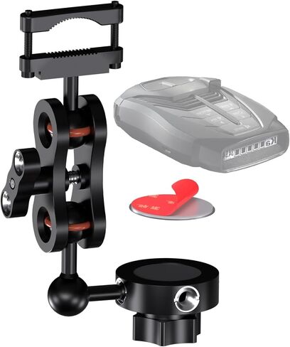 Magnetic Radar Detector Mount,Aluminum Rearview Mirror Rod Installation Base, for Cobra,Uniden,Escort,Valentine One,Beltronics,Whistler etc All Radar Models in Saudi Arabia