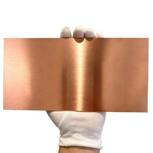 1-Pack 99.9% Pure Copper Sheets Metal 4 "x 8", 18 Gauge Copper Sheets with Double-Side Protective Film for Jewelry Making, Crafts, Soldering, Electrical Projects，DIY(1.5mm Thick) in Saudi Arabia