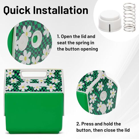 Cooler Replacement Button and Spring Compatible with Igloo Playmate Coolers, 4 Pack Lid Push Button Repair Parts Kit in Saudi Arabia