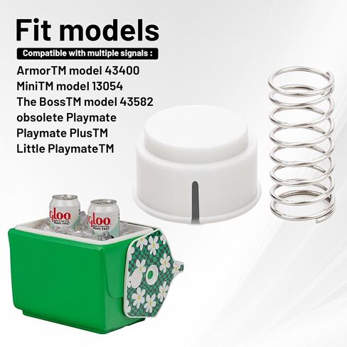 Cooler Replacement Button and Spring Compatible with Igloo Playmate Coolers, 4 Pack Lid Push Button Repair Parts Kit in Saudi Arabia