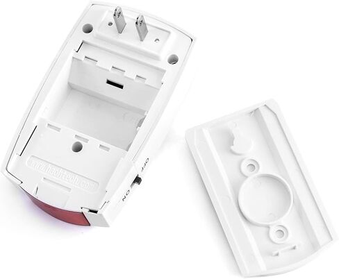 QWORK Power Failure Alarm, 118 db Loud Siren with LED Light, 110V to 220V, Off/On Alert in Saudi Arabia