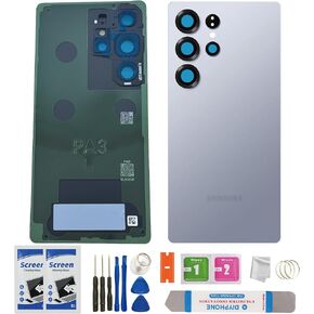 Back Glass Replacement for Samsung Galaxy S25 Ultra 5G(6.9inches) Back Glass Cover with Pre-Installed Tape and Camera Lens ，Waterproof+Tools (Silverblue) in Saudi Arabia