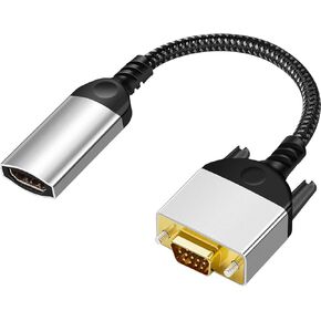 Trusted Gold-Plated HDMI to VGA Cable 1080P Full HD - Black in Saudi Arabia
