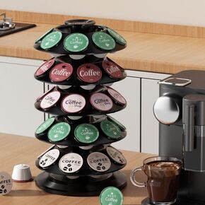 Savori Coffee Pod Storage Storage Holder منظم متوافق مع 40 Keurig K-Cup Pods (أسود) in Kuwait