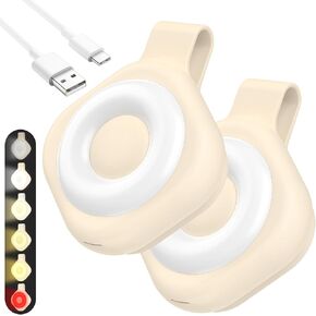 Nurse Night Light Clip for Badge - Rechargeable Magnetic Badge Light with 6 Brightness & 3 Color Modes, Hands-Free Nurse Essentials for Night Shift, Purse Light for Walking, Camping Black 1 Pack in Saudi Arabia