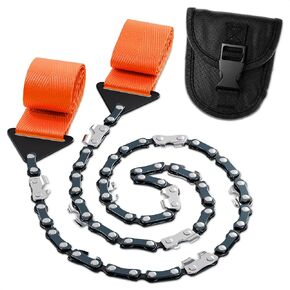 High Limb Rope Saw for Trees – 25.5″ Pocket Chainsaw for Camping, Hiking & Survival Gear, Stainless Steel Hand Cable Saw with Bi-Directional 11 Teeth for Cutting Branches – Compact Folding Storage Bag in Saudi Arabia