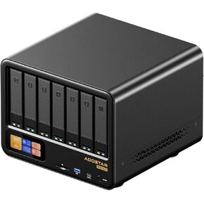 AOOSTAR WTR MAX 6+5 Bays Desktop NAS Barebone， AMD R7 8845HS CPU, 2 * 10GB SFP+ LAN Ports，USB4&Oculink Port，Support ECC RAM, 2*DDR5 5600Mhz Slots，5* M.2 NVME Slots in Saudi Arabia