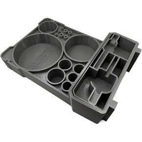 oolCraft3d Design 3d Printed Insert Designed for Milwaukee Packout Organizer and Hoze Dozer Hole Saw Bits (Gray, Fits 28pc set (49-22-4185)) in Saudi Arabia