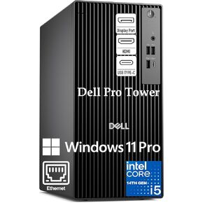 كمبيوتر سطح المكتب Dell Pro Tower Business، الجيل الرابع عشر Intel Core i5-14500 vPro (14-Core/20T)، ذاكرة وصول عشوائي DDR5 سعة 16 جيجابايت، محرك أقراص PCIe SSD سعة 512 جيجابايت، Intel UHD 770، Windows 11 Pro - لمحطة العمل الاحترافية وإنتاجية الأعمال in Kuwait