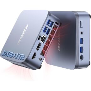 كمبيوتر صغير ACEMAGIC M5 Windows 11 Pro، Intel Core 14500HX 32GB DDR4 1TB SSD أجهزة كمبيوتر صغيرة (Beat i9-13900HK/R9 6900HX)، NVMe PCIe4.0/USB3.2/Type-C/BT5.2/WiFi6/لأجهزة الكمبيوتر المكتبية المنزلية والمكاتب التجارية 55 وات in Kuwait