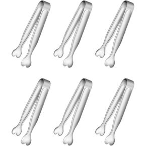 Mini Serving Tongs, Anytrp 18-Packs Stainless Steel Sugar Tongs, 4.3inch Ice Tongs Kitchen Tongs Appetizers Tongs for Coffee Bar, Tea Party, Desserts Party, Sugar and Ice Bucket in Saudi Arabia