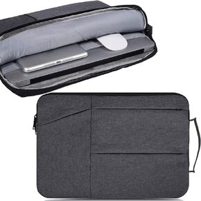 حافظة كمبيوتر لوحي مقاس 12-12.4 بوصة من CAAORDKSO لجهاز Samsung Galaxy Tab 12.4 بوصة، وMicrosoft Surface Pro 12.3 بوصة، وLenovo Idea Tab Plus 12.1 بوصة، وMacBook Air 11.6 بوصة، وحقيبة حمل واقية للكمبيوتر اللوحي 12 بوصة، رمادي in Kuwait