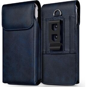 Holster Compatible with Samsung Galaxy S25FE A25 A26 A35 A36 Leather Cell Phone Belt Holder Case with Clip for Men (Fits Protective Cover on),Blue in Kuwait