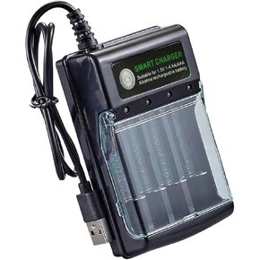 1.5V Alkaline Battery Charging Box 4 Slot Sliding Type High Efficiencyand LED Indicators for Everyday Use in Kuwait
