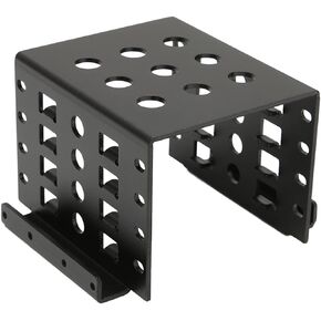 Yosoo Health Gear Hard Drive Rack 2.5in HDD Mounting Rack, Sturdy Aluminium Alloy Hollow Design High Hardness 2.5in Hard Drive Cage for .5in IDE HDD SSD, Solid State Built in Expansion (Black) in Kuwait