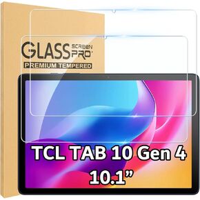 واقي شاشة مكون من قطعتين لجهاز TCL TAB 10 Gen 4 Android Tablet، زجاج مقسى بصلابة 9H لجهاز TCL TAB 10 Gen 4 10.1 بوصة، مقاوم للخدش، واقي شاشة عالي الدقة in Kuwait