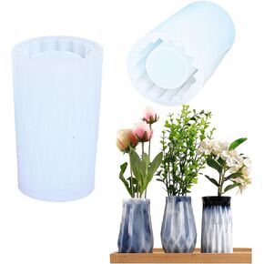 Cayway Vase Mould Resin Casting Molds, Flower Vase Resin Molds Silicone Vase Silicone Molds for Flowers Preservation, 3D DIY Making Handmade Home Display Decor Crafts in Kuwait