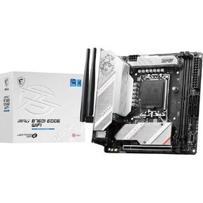 اللوحة الأم للألعاب MSI MPG B760I Edge WiFi (تدعم معالجات Intel من الجيل 12/13، LGA 1700، DDR5، PCIe 5.0، M.2، 2.5 جيجابت في الثانية LAN، USB 3.2 Gen2، Wi-Fi 6E، Mini-ITX) (متجدد) in Kuwait