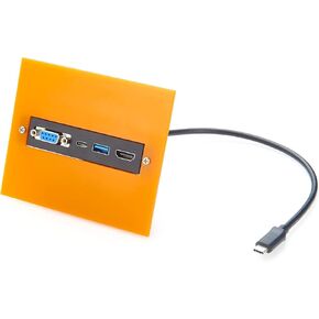 لوحة وصل USB C، محول متعدد المنافذ 4 في 1 مع RS232 DB9، 4K@60 هرتز HDMI، USB 3.2 Gen 2 10 جيجابت في الثانية USB-C ومنافذ بيانات USB-A، لأجهزة الكمبيوتر المحمول، التحكم الصناعي، Windows، macOS، Linux (1.5M) in Kuwait