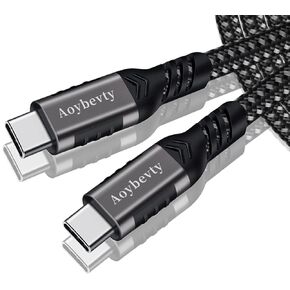 كابل USB 4 بطول 6.6 أقدام، USB-C إلى USB-C 240 وات شحن سريع 40 جيجابت في الثانية لنقل البيانات 8K/4K@60 هرتز كابل إخراج فيديو لـ Thunderbolt 3/4 لجهاز MacBook iPhone15/16 Samsung Galaxy USB C Phone Tablet Laptop in Kuwait