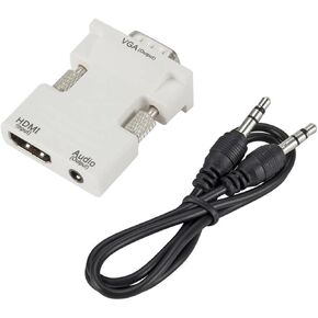 1 قطعة محول HDMI أنثى إلى ذكر VGA مع توصيل كابل الصوت وتشغيل الكمبيوتر المحمول إلى التلفزيون in Kuwait