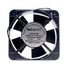 Axial Fan FP-108EX-S1-B 220V 38W 0.22A Dual Bearing Cooling Fan Oval industiral Fan 172x150x51mm OR 150 * 150 * 50mm(172x150x51mm) in Kuwait