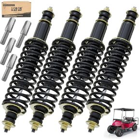 10L0L Golf Cart Shocks Absorber Front or Rear (4 Pack) with Heavy Duty Coil Springs for EZGO Medalist/EZGO TXT 1994+ Newer Gas or Electric Golf Cart Replaces OEM# 76418-G01,70928-G01 in Saudi Arabia