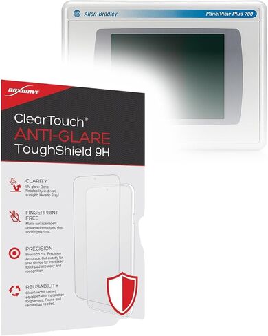 واقي شاشة BoxWave متوافق مع Allen Bradley PanelView Plus 6 700 - ClearTouch مضاد للوهج ToughShield 9H (عبوتان)، واقي شاشة مرن متين مضاد للوهج 9H in Kuwait