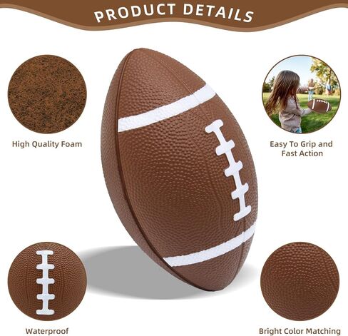 Magicorange Foam Football, 7" Soft Footballs for Kids Toddler Junior Youth, Mini Size Football for Indoor Outdoors in Saudi Arabia