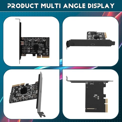 USB PCIE Card Type C PCI-Express 4X to USB 3.2 Gen 2X2 (20Gbps) ASM3242 Chipset for 8/10/Linux in Saudi Arabia