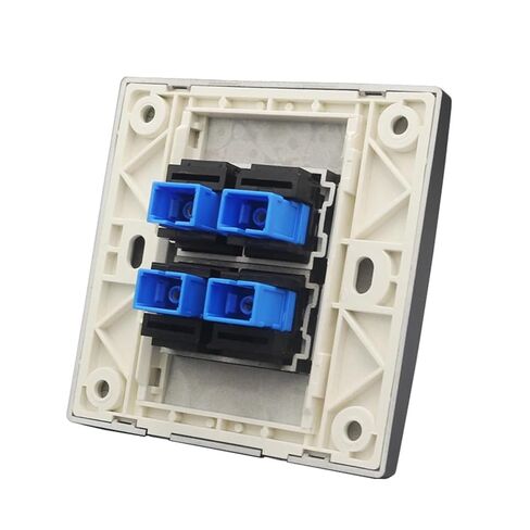Black 4-Port SC-SC UPC Wall Plate Female SC Fiber Optic Connector Socket 86x86mm in Saudi Arabia