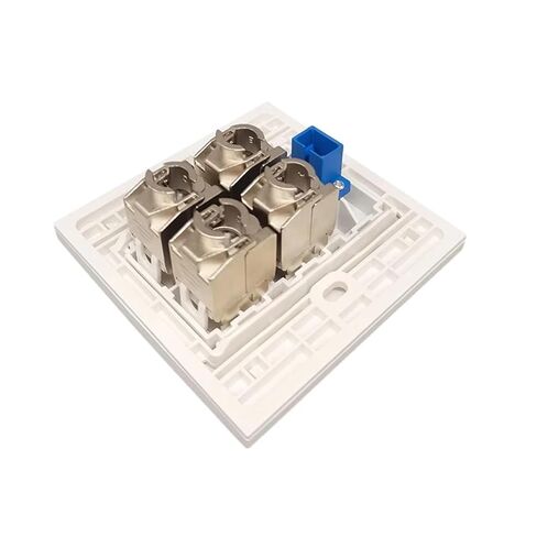 4 منافذ CAT7 RJ45 لوحة محمية CAT.7 LAN Jack SC UPC لوحة حائط من الألياف البصرية 86x86mm in Saudi Arabia