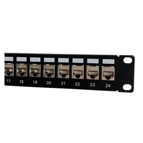 24-Port 1U Patch Panel FTP LAN with CAT7 CAT6A CAT6 RJ45 Shielded, 19-inch Rack Mount Wall Mount Network Bracket(24 Ports Female CAT6) in Saudi Arabia