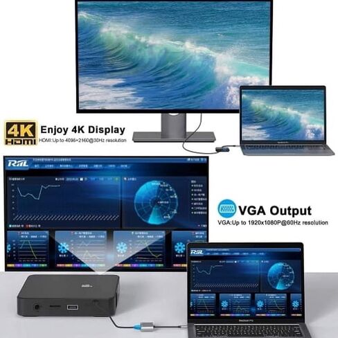 كابل HDMI قوي إلى VGA بدقة 1080P Full HD - أسود in Saudi Arabia