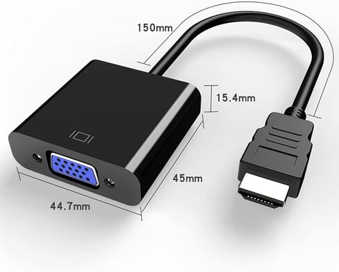 محول HDMI إلى VGA رائع مطلي بالذهب بدقة 1080P Full HD لـ Raspberry Pi - أسود in Kuwait